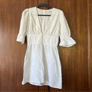 White Linen Reformation Dress (Size 4)